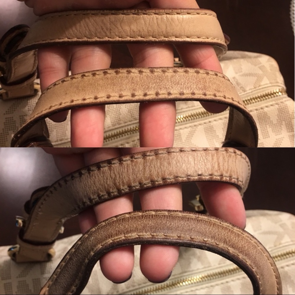 Michael Kors large vanilla Grayson purse - Picture 3 of 8
